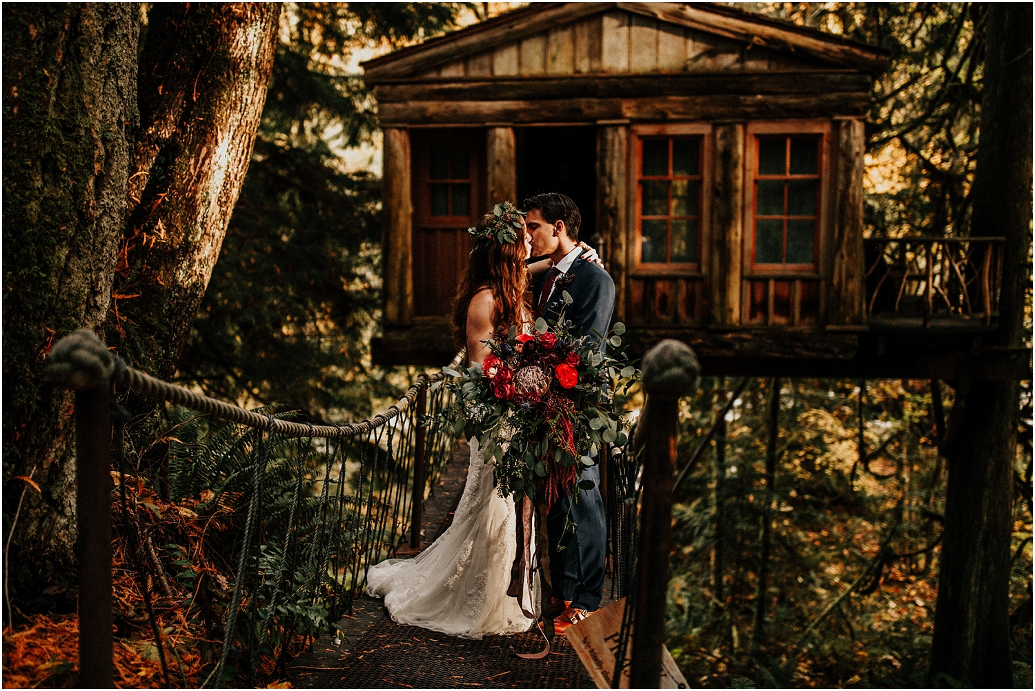 Marc + Kelly’s intimate wedding at Treehouse Point